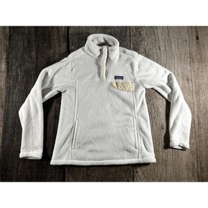 Patagonia Re-Tool Snap-T Fleece Jacket Women’s White Cream Pullover